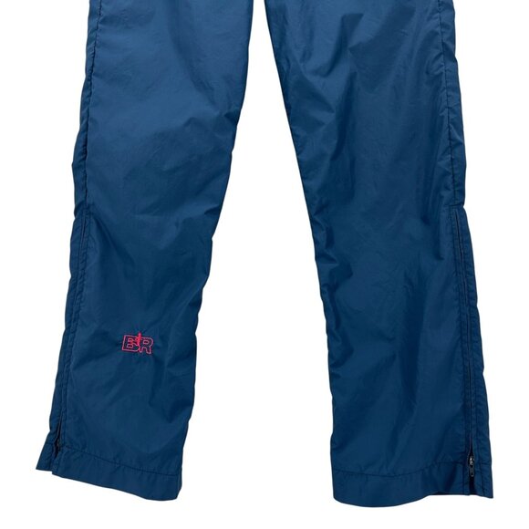 Vintage Bill Rodgers Womens Small Pants Windbreaker Zipper Ankle Blue Pull On - Picture 3 of 9